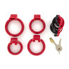 Generique Cage de chasteté Cock Cuff 7.5 x 3 cm Rouge-Noir